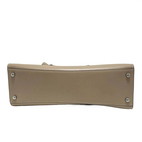 Auth COACH - CR096 Beige Leather Tote Bag - Picture 3 of 8